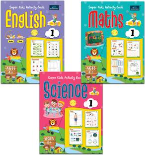 Super Kids Activity Book for Kids ( Set of 3 ) - Maths , Science and English