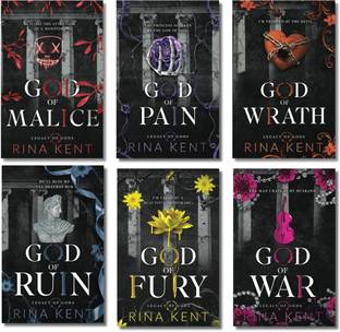 Rina Kent Books Collection, God of Malice, God of Pain, God of Wrath, God of Ruin, God of Fury, God of War, Rina Kent, Paperback, English