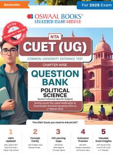 ओसवाल NTA CUET (UG) चेप्टर-वाइज़ क्वेश्चन बैंक पॉलिटिकल साइंस फॉर 2025 एग्ज़ाम
