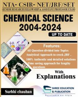 CSIR NET/JRF CHEMICAL SCIENCE TOPIC WISE PREVIOUS YEAR PAPERS WITH DETAILED SOLUTIONS | UP TO DATE | 2004-2024 with 1 Disc