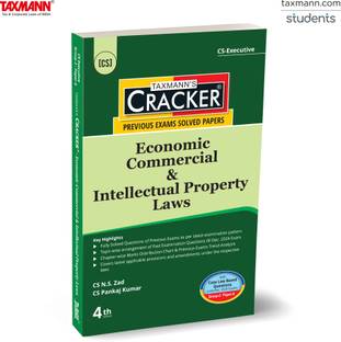 Taxmann's CRACKER for Economic Commercial & Intellectual Property Laws (Paper 6 | ECIPL | EC & IPL) – Covering past exam questions & answers | CS Executive | New Syllabus | June/Dec. 2025 Exams