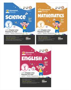 Class 1 Olympiad Champs Combo Science, Mathematics, English with Chapter-Wise Previous 10 Year (2013 - 2022) Questions Complete Prep Guide with Theory, Pyqs, Past & Practice Exercise