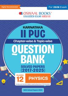 Oswaal Karnataka II PUC Chapterwise & Topicwise Question Bank Class 12 Physics
