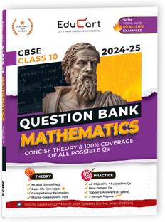 Educart CBSE Question Bank Class 10 Mathematics 2024-25 (As per latest CBSE Syllabus 23 Mar 2024)  - Class 10 Question Bank 2025