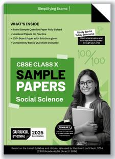 Gurukul By Oswal Social Science Sample Papers for CBSE Class 10 Board Exam 2025 : Fully Solved New SQP 2025, Solved Sample Papers, Unsolved Sample Papers, Board Solved Papers 2024, Latest Syllabus