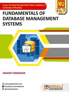 Fundamentals of Database Management Systems - For FYBSc IT - Semester 1 - University of Mumbai Syllabus