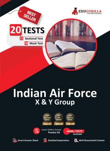 Air Force X & Y Group Prep Book  - 2024 (English Edition) | 12 Sectional Tests and 8 Full Length Mock Tests (1100 Solved MCQs) with Free Access To Online Tests