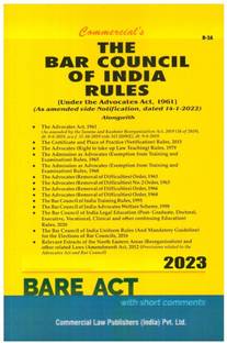 Bar Council Of India Rules, 1975 Under The Advocates Act, 1961 Edition: 2023