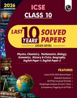 PW ICSE Class 10 PYQs - Past 10 Years Solved Papers For 2026 Exams
