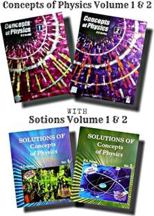 Concept Of Physics By H.C Verma Part - I And II , With Solutions Of Both The Volumes - Set Of 4 Books