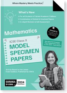 Gurukul Mathematics Model Specimen Papers for ICSE Class 10 Board Exam 2024 : Fully Solved New SQP Pattern June 2023, Solved & Unsolved Papers, Latest Board Syllabus