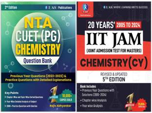 IIT JAM and CUET PG Chemistry PYQ Combo Book  - 2024 Previous Year Questions with Detailed Solutions for IIT JAM Organic, Inorganic & Physical Chemistry Book | IFAS