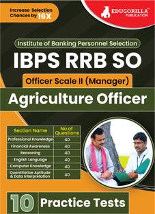 IBPS RRB SO Agriculture Officer Scale 2 Exam  - 2024 (English Edition) - 10 Full Length Practice Tests including Hindi and English Language Test (2400 MCQs) with Free Access to Online Tests