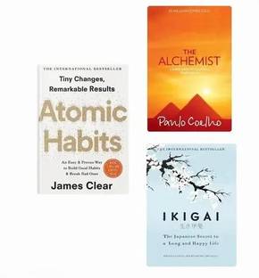 ATOMIC HABITS + THE ALCHEMIST + IKIGAI (3 BOOK COMBO)  - Atomic Habits+The Alchemist+Ikigai Self Help & Personal Growth Bestsellers Set