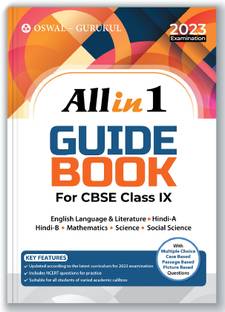 Oswal - Gurukul All in 1 Guide Book for CBSE Class 9 Exam 2023 - NCERT Questions, Latest Syllabus Pattern MCQs/Case/ Passage/Picture Based (English, Hindi A & B, Science, Social Science, Maths)