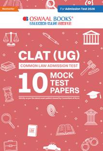 Oswaal CLAT (UG) 10 Mock Test Papers | For 2026 Admission Test Preparation