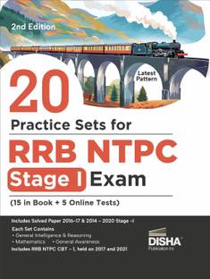 20 Practice Sets for RRB NTPC Stage I Exam (15 in Book + 5 Online Tests) 2nd Edition