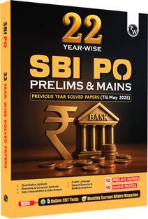 PW 22 SBI PO Prelims & Mains Solved Papers (2024-2012) For 2025-26 Exam