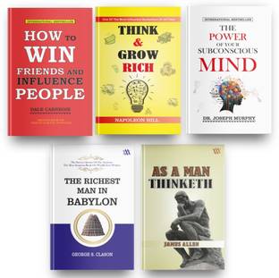 World’s Greatest Books For Personal Growth & Wealth (Set of 5 Books): Perfect Motivational Gift Set  - How to Win Friends and Influence People Think and Grow Rich The Power of Your Subconscious Mind As a Man Thinketh The Richest Man In Babylon