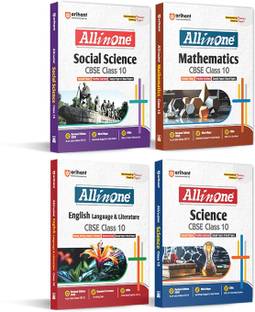 Arihant All In One Science, Social Science, Mathematics, English Language & Literature Class 10th Based On Latest NCERT For CBSE Exams 2025-26 (Set of 4 Books)