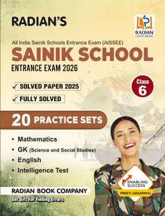 Sainik School Practice Set Book Class 6 with Latest Solved Paper for (AISSEE) All India Sainik Schools Entrance Exam 2026 (English Medium)