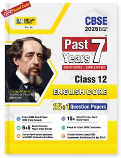 Shivdas CBSE Class 12 Past 7 Years Solved Papers (2015-2024) English Core 25+1 Board Papers and Sample Papers includes Delhi and Outside Delhi ALL SETS Fully Solved for 2025 Board Exams