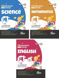 Olympiad Champs Science, Mathematics, English Class 4 with Past Questions