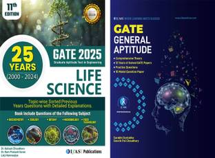 Gate Life Science Books for Previous Year Questions Papers with Solution (Complete Package 2 Books)  - With General Aptitude - Best Study material with Topicwise Previous Years solved papers