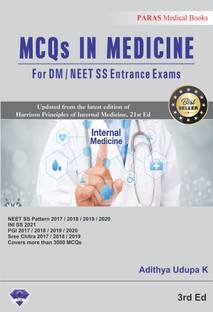 MCQs IN MEDICINE: For DM / NEET SS Entrance Exams
Includes:NEET SS Pattern 2017 / 2018 / 2019 / 2020
INI SS 2021 , PGI 2017 / 2018 / 2019 / 2020 , 
Sree Chitra 2017 / 2018 / 2019. Covers more than 3000 MCQs