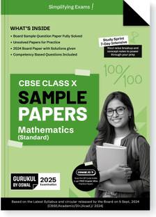 Gurukul By Oswal Maths Sample Papers for CBSE Class 10 Board Exam 2025 : Fully Solved New SQP 2025, Solved Sample Papers, Unsolved Sample Papers, Board Solved Papers 2024, Latest Syllabus