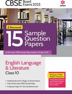 Cbse Board Exam 2023 -I-Succeed 15 Sample Question Papers English Language & Literature Class 10th