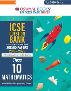 ICSE Question Bank Chapter & Topicwise Solved Papers Class 10 Math For 2026 Exam