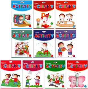 Activity Books For Kids In English | 3 To 6 Year Old Children | Fun Activities Like Tracing, Colouring, Maze, Number Games, Word Formation, Spotting Difference And Much More | Set Of 10 Books