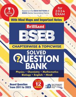 Brilliant Bihar Board Question Bank Class 12 Science (English Medium) | Chapterwise & Topicwise along with Mind Maps and Important Notes | 2024