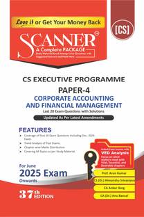 Corporate Accounting and Financial Management (Paper 4 | CS Executive | Gr. I) Scanner - Including questions and solutions | Applicable for June 2025 Exam | Green Edition