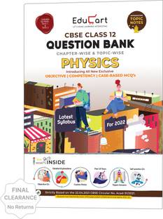 Educart Term 1 & 2 PHYSICS Class 12 CBSE Question Bank 2021-22 Book