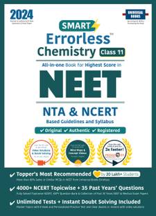Smart Errorless Chemistry NEET Class 11 (2024) - NCERT Based | 4000+ NCERT & New Pattern Questions | 35 Past Years Papers | Free E-Book, Mind-maps & App