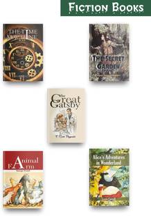 Most Exciting Classic Fiction Books Set Of 5, This Classic Books Set Comes With Time Machine Book, The Secret Garden, The Great Gatsby Book, Alice In Wonderland Book, Animal Farm Book By George Orwell  - This Classic Books Set Comes With Time Machine Book, The Secret Garden, The Great Gatsby Book, Alice In Wonderland Book, Animal Farm Book By George Orwell (Paperback, George Orwell, H.G Wells, Lewis Carroll)