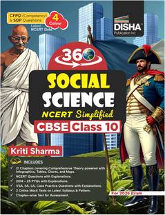 Disha 360 Social Science Class 10 NCERT Simplified | Theory, Question Bank, PYQs, Sample Papers, Competency & NCERT Questions | SST Class 10 CBSE Book by Kriti Sharma for 2026 Exam