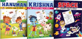 Hanuman-Creative Copy to Colour, Krishna-Creative Copy to Colour and S