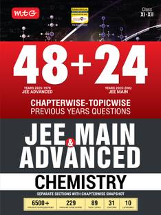 MTG 48 + 24 Years JEE Main (2025-2002) and JEE Advanced (2025-1978) Chapter-wise Topic-wise Previous Years Solved Papers Chemistry Book | PYQ Question Bank For 2026 Exam