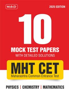 MTG MHT CET 10 Mock Tests Papers 2025 (PCM) with Detailed Solutions | MHT CET Model Test & Practice Papers Book - Physics, Chemistry & Mathematics