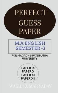 Perfect Guess Paper M.a English Semester -3