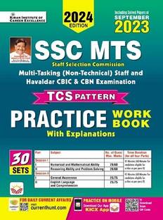 SSC MTS TCS Pattern Practice Work Book Based on 90 Questions Pattern Including Solved Papers Sep 2023 (English Medium) (4808)