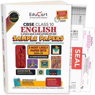 Educart CBSE English Language and Literature Class 10 Sample Papers 2024-25 (With exclusive CBSE Mock Booklets for 2025 Exam)  - Sample Paper Class 10 2025 CBSE