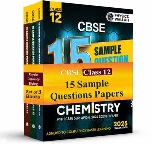 PW CBSE 15 Sample Question Papers Class 12 Physics, Chemistry & Biology Combo Set of 3 Books For 2025 Exam