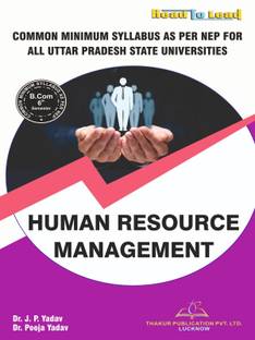 Human Resource Management All U.P State Universities B.Com Sixth Semester book by Thakur Publication