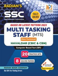 SSC MTS (Multi Tasking Staff) & Havaldar Exam CBIC & CBN (Session I & II) 2023 Previous Year Solved Papers Practice set Book - English Reasoning Numerical Aptitude General Awareness