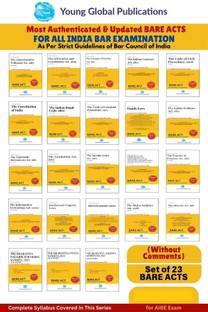 AIBE (All India Bar Examination) 23 Bareacts Set including New Criminal Laws without Short Notes Edition 2024, Set of 23 Books | As per New syllabus and Bar Council of India Guidelines Covering latest up to date amendments