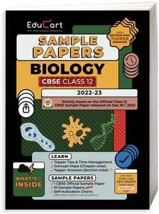 Educart CBSE Class 12 BIOLOGY Sample Paper 2022 (with Exclusive Topper Answers and Marks breakdown for 2022-23 Board Exams)
